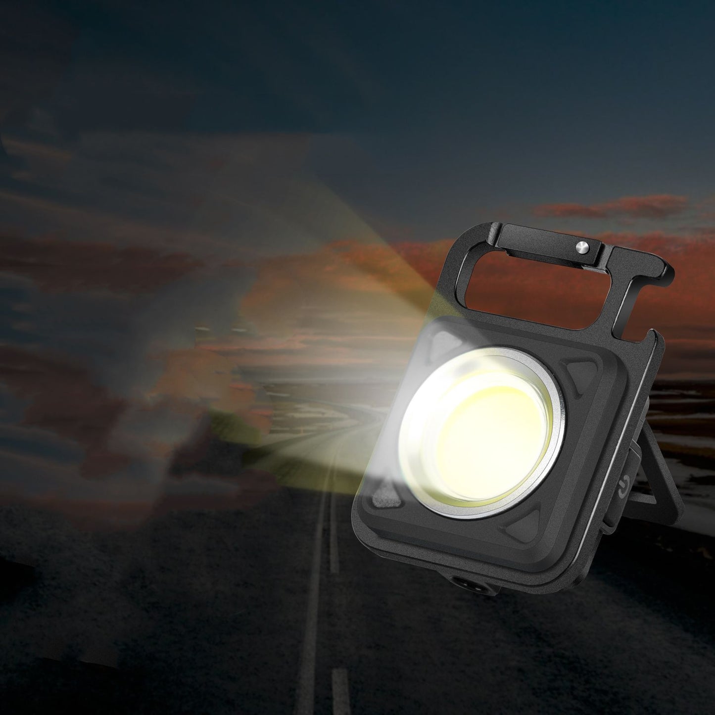 GlowMate Mini – Rechargeable LED Keychain Torch (500mAh)