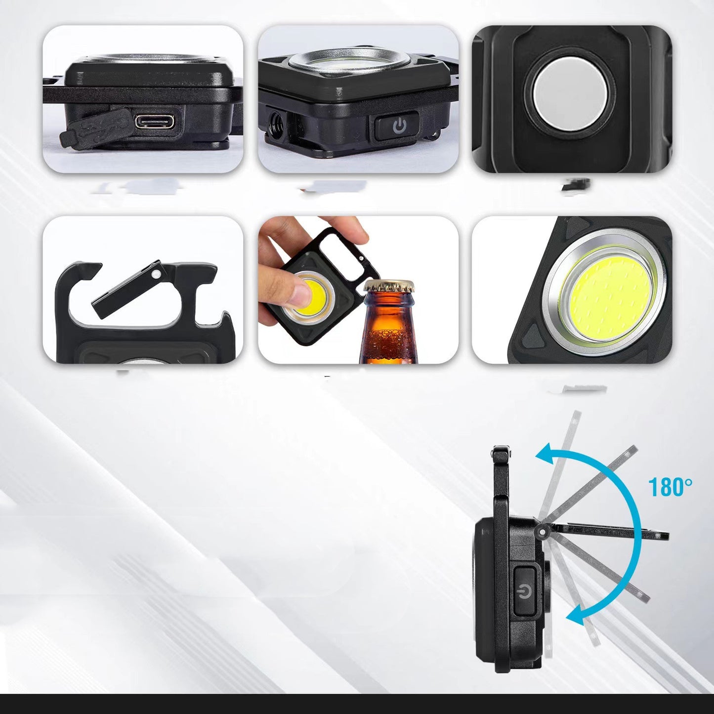 GlowMate Mini – Rechargeable LED Keychain Torch (500mAh)